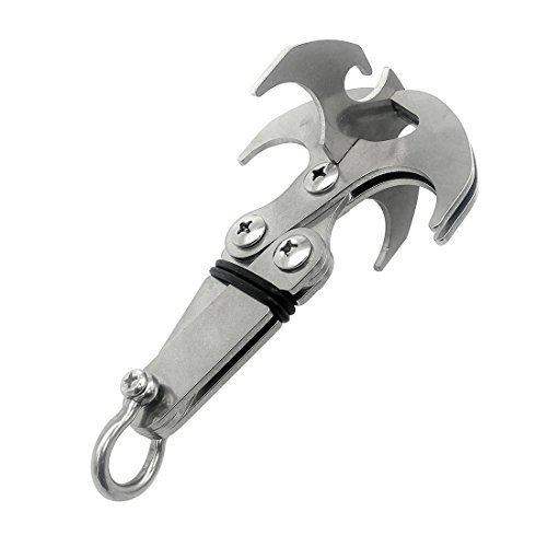YAERHUI Clearance! Gravity Hook Grappling Hooks Multifunctional Stainless  Steel Foldable Survival Climbing Claw Carabiner for Tactical