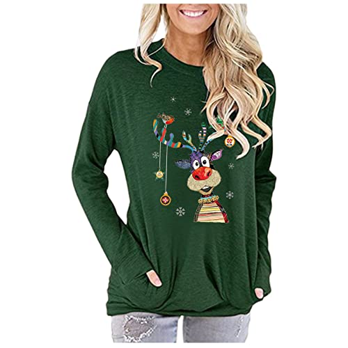 Mens Christmas Sweaters Elk Snowflake Graphic Casual Pullover Knitted  Fashion Jumper Tops Long Sleeve Loose Comfort Sweater