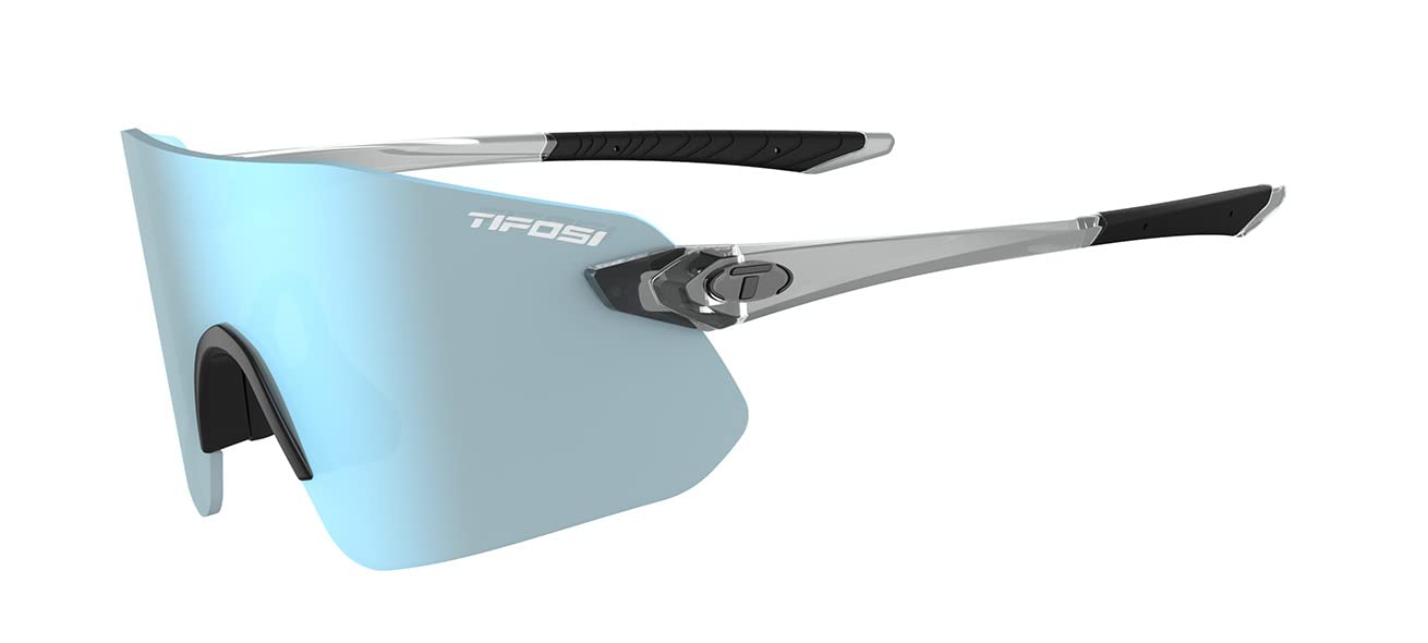 Tifosi Vogel SL Sport Sunglasses Men & Women - Ideal For Baseball, Cycling,  Cricket, Golf, Hiking, Running Crystal Smoke, Smoke Bright Blue
