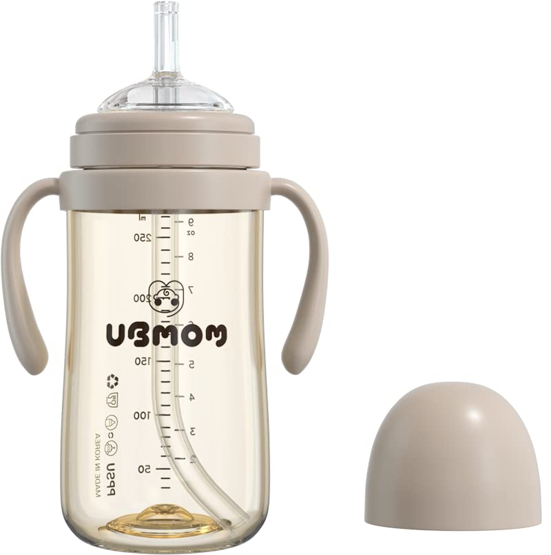 UBMOM No-spill Backflow prevention Sippy Cup with Straw PPSU