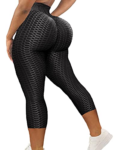 Leggings for Women Tummy Control High Waist Textured Butt Lifting Yoga  Pants Back Tie Ruched Booty Running Tights