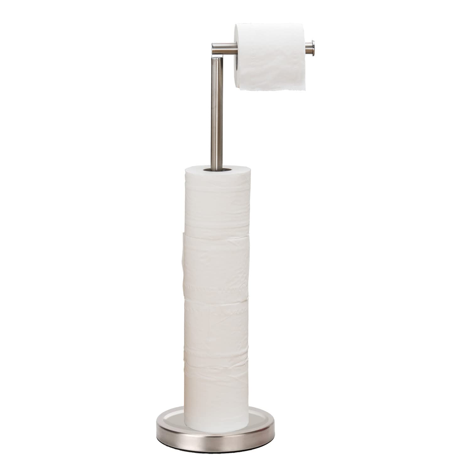 Toilet Paper Holder Stand Bathroom Toilet Paper Storage for 4 Paper Rolls  with Heavy Base, Free