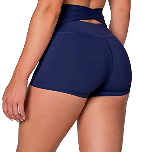 YUHAOTIN Baggy Running Hip Color Waist Shorts Women's Exercise High Yoga  Yoga Pants 4th of july