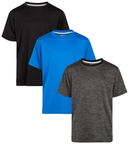 RBX Boys Athletic T-Shirt 3 Pack Active Performance Dry-Fit Sports