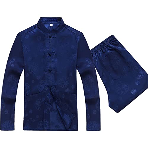 Men Mandarin Collar Shirts Collar Chinese Dress Shirt Large Size With Dragon