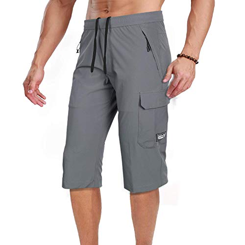 AOYOG Men's Cargo Shorts 3/4 Relaxed Fit Below India | Ubuy