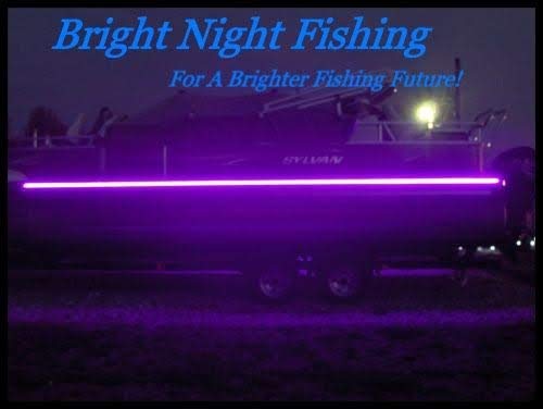 Bright Night Fishing 16ft UV Boat Light Black LED Fluorescent line Glow  Ultraviolet 12v Night Fishing bass