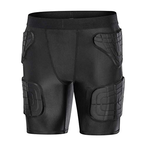 Topeter Youth Padded Compression Shorts Hockey Pads Football Underwear Hip  Pad Impact Gear YXL(Suggest Height