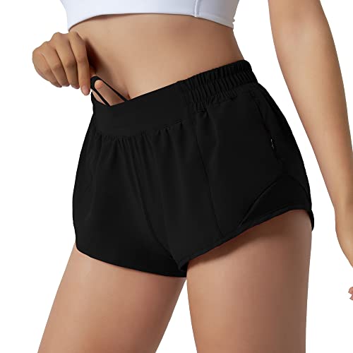 Aurefin Running Shorts for Women,Quick Dry Athletic Sports Shorts