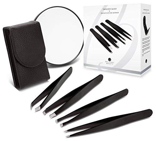 Professional tweezers - rounded tips - black