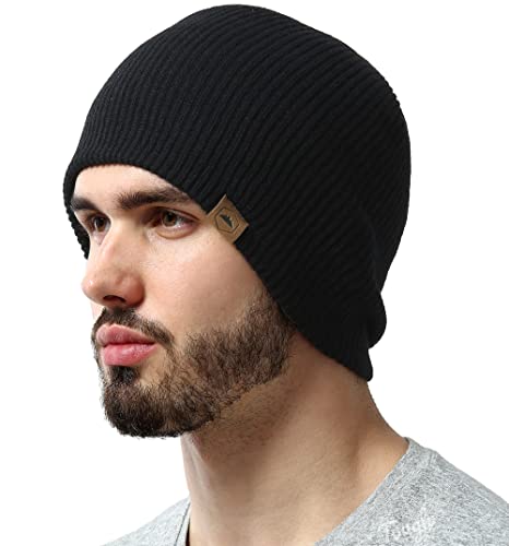 Winter Beanie Knit Hat for Men & Women - Daily Knit Ribbed Cap