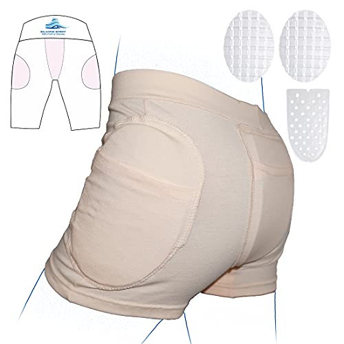 Secure Hip Protectors with Removable Hip and Tailbone Pads for Elderly