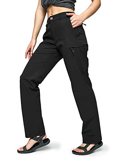 MIER Women's Quick Dry Cargo Pants Lightweight Tactical Hiking Pants with 6  Pockets, Stretchy and Water-Resistant Black 6