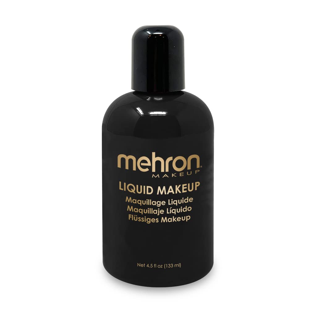 Mehron Makeup Liquid Face and Body Paint (4.5 oz) (Black) 4.5 Fl Oz (Pack  of 1) Black