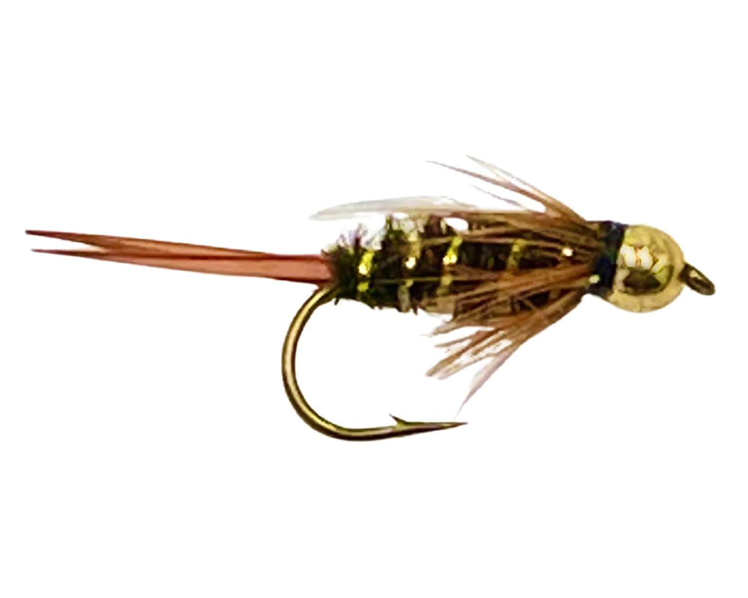 Feeder Creek Prince Bead Head Nymph Fly, One Dozen Fly Fishing Wet