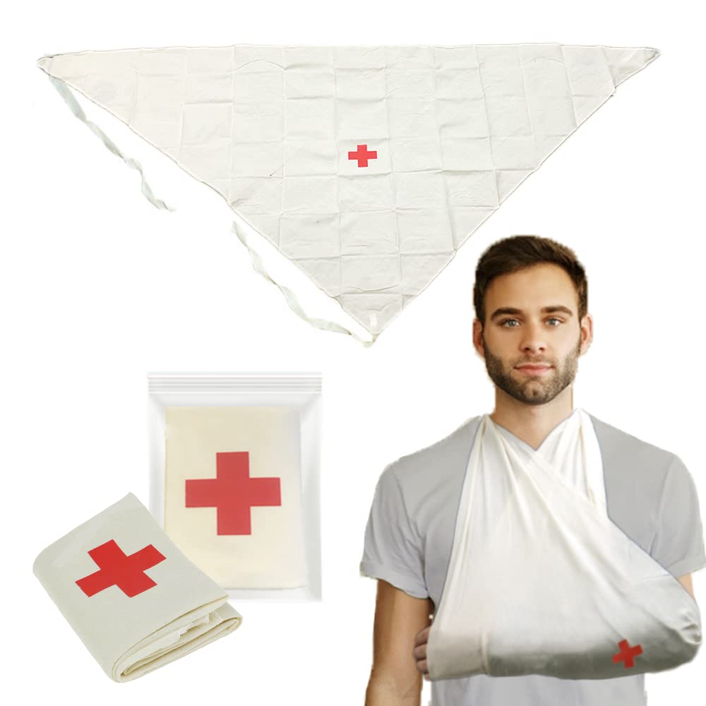 Emergency Triangular Bandages - 12 PCS First Aid Fracture Splint Sling  Wound Protect Dressing Band 38 x 38 x 54