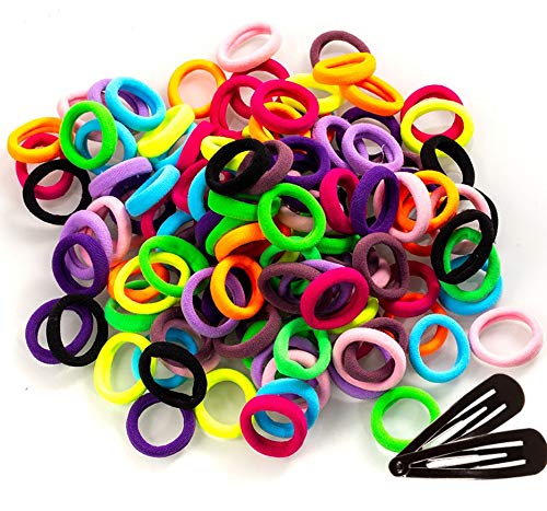 Elastic Hair Ties for Girls – 120PCS Seamless Premium Cotton Hair