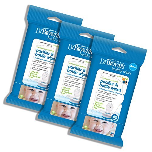 Dr. Brown's Pacifier and Bottle Wipes 40 Count 3-Piece