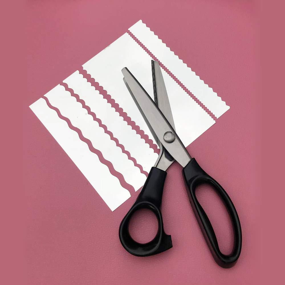 Fabric Stainless Steel Dressmaking Pinking Shears Craft Zig Zag Cut Scissors