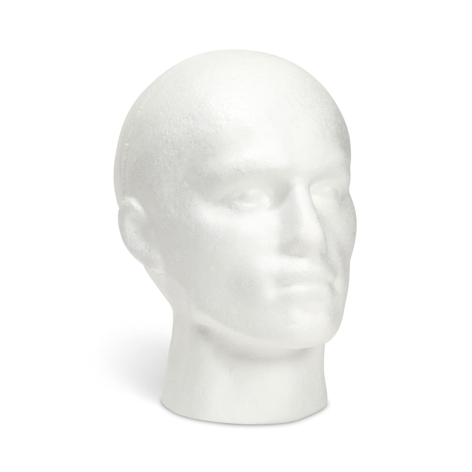 Juvale Male Head Form, Foam Mannequin Display for Hats, Wigs, Mask