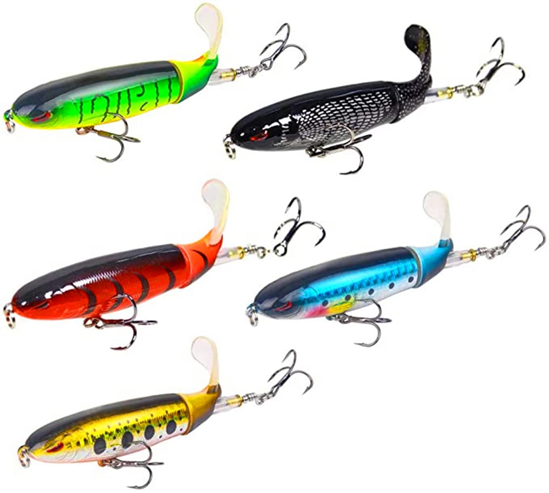 Nuguri Topwater Fishing Lures Set Whopper Plopper Bass Lures with