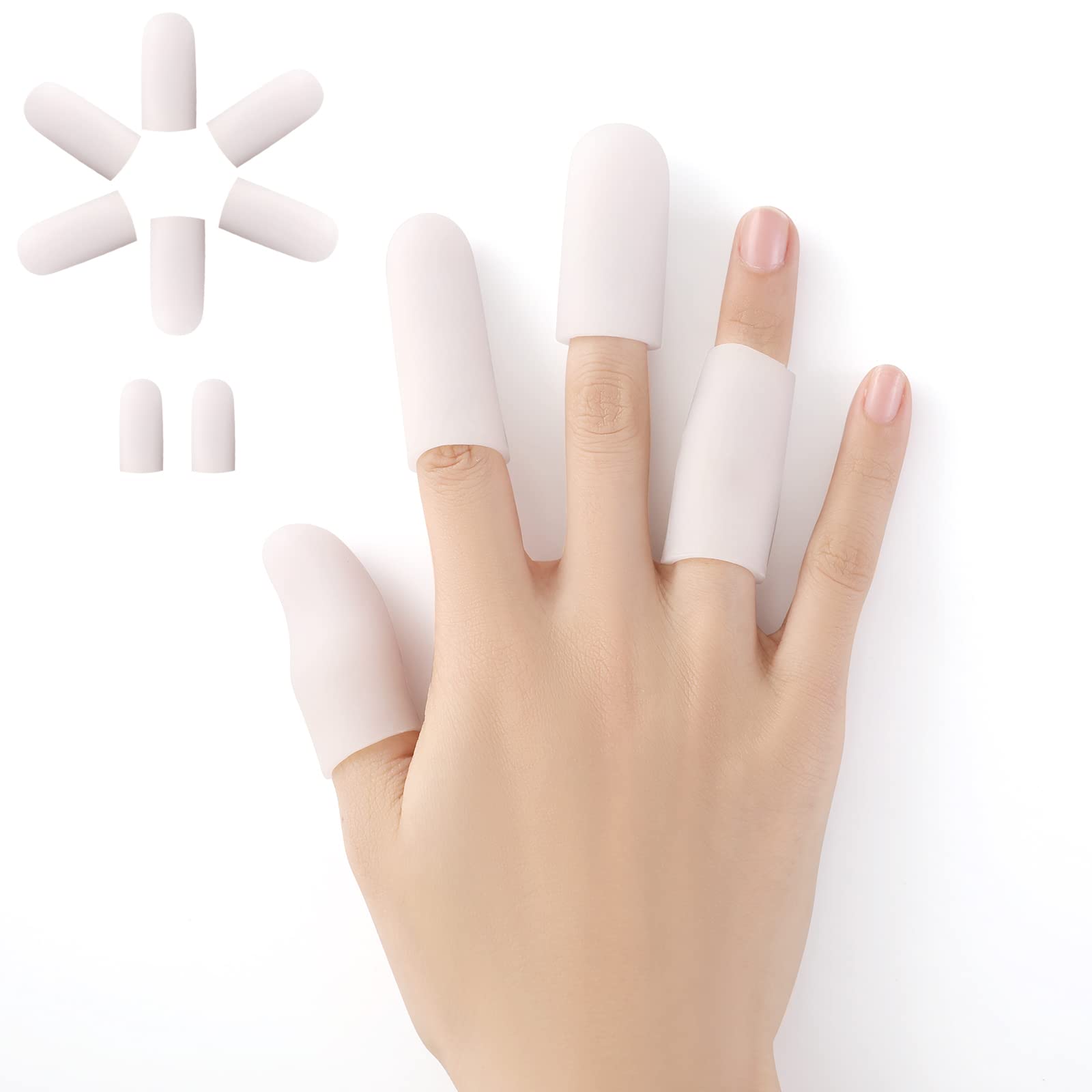 Niupiour Silicone Finger Protectors 14 Pieces of Rubber Finger Covers for  Fingertips Finger Sleeves for Arthritis Thumb Cots and Caps for Trigger  Finger Thumb Gloves for Finger Pain Relief