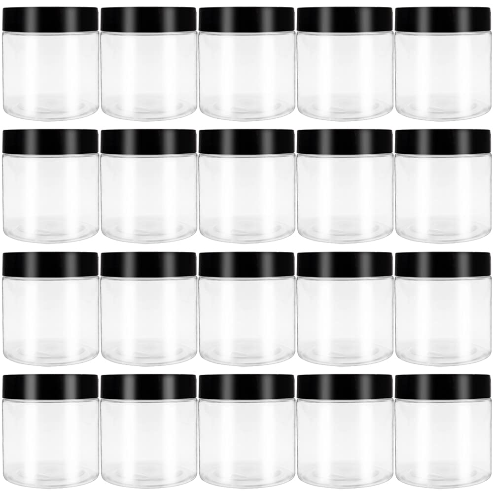 20 Pcs 2 Oz Clear Plastic Round Slime Containers,Plastic Storage Jars —  CHIMIYA