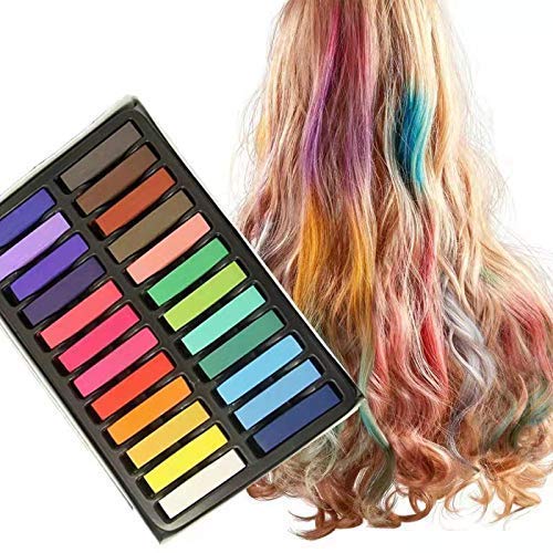 Hair Chalk Set for Kids and Pets Temporary Dog Hair Dye ,Mordely 24 Colors  Washable Hair Dye Art,Best Gift for Party,Halloween,Birthday,New  Year,Easter & Cosplay Makeup