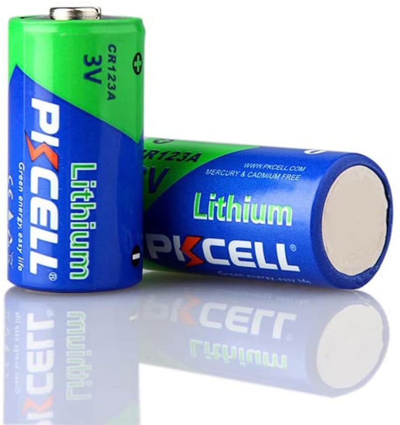 CR123A 3V Lithium Battery 1500mAh 2 Pack, 123 Batteries Lithium, 123A  Lithium Batteries 3 Volt High Power, CR123 for High Intensity Flashlight,  Home Safety, Security Devices 1 Count (Pack of 2)