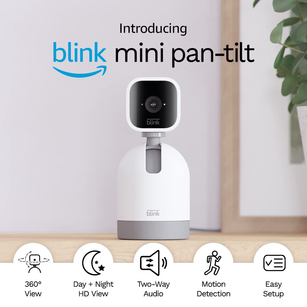 Blink Mini Pan-Tilt Camera  Rotating indoor plug-in smart