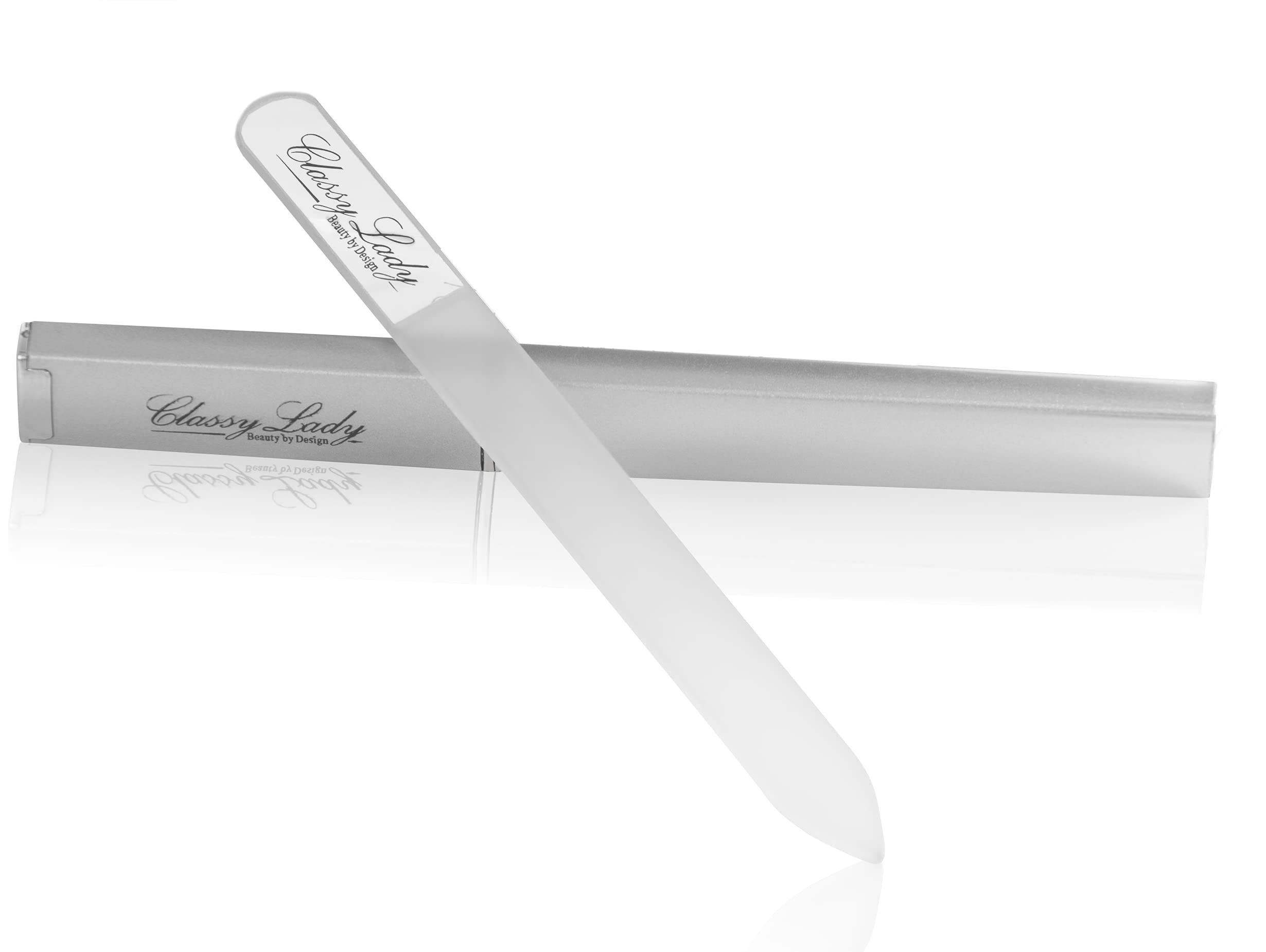 ClassyLady Glass Nail File Crystal Filing Board for Natural Nails Professional Fingernail