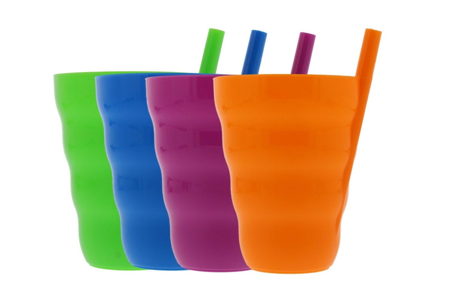 Arrow Sip-A-Cup with Built In Straw For Kids Includes Purple Blue Green  Orange (4 Pack)