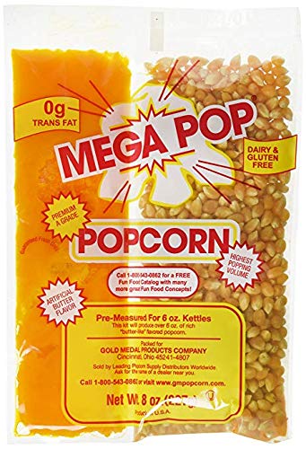 Gold Medal Mega Pop Popcorn Kit 8 oz produce Butter like Flavored