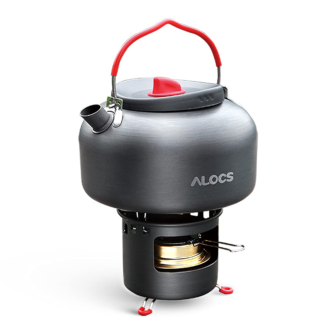 Alocs camping Kettle 13L, Portable camping Tea Kettle for Outdoor Hiking  Picnic, Aluminum camping Water Kettle with carrying Bag