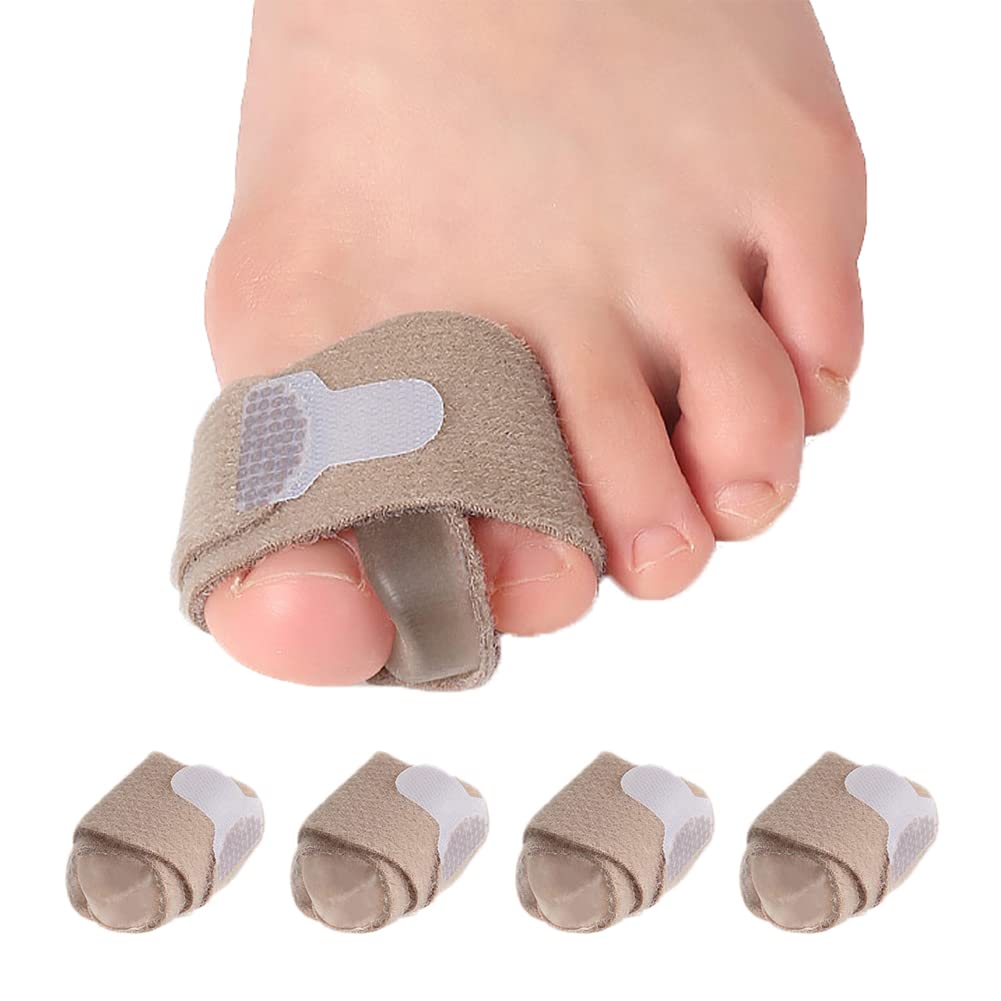 Toe Separators Wraps (4 Pcs) Adjustable Bunion Corrector Pad with Soft Gel  Cushions for Foot Pain