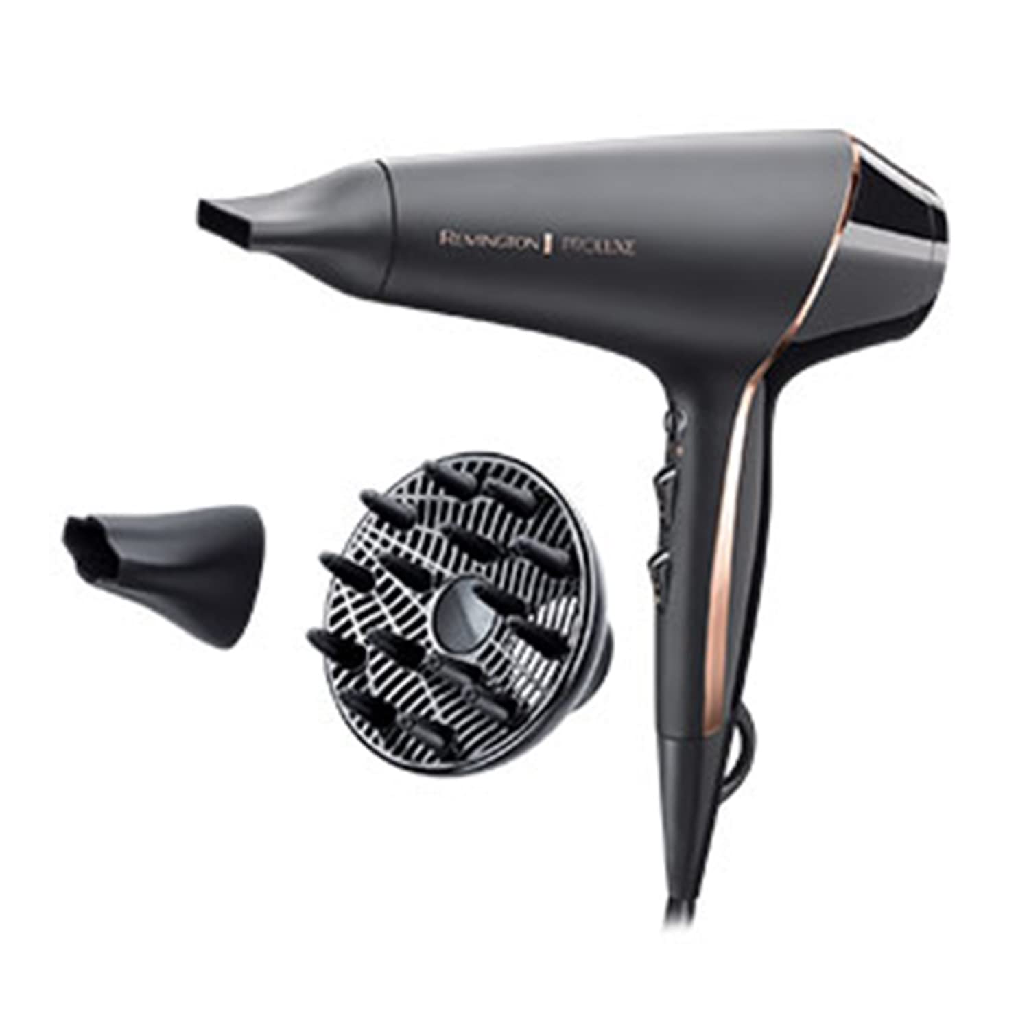 Remington Proluxe Ionic Hair Dryer with Styling Shot and Intelligent  OPTIHeat Control Settings 2400 W Midnight