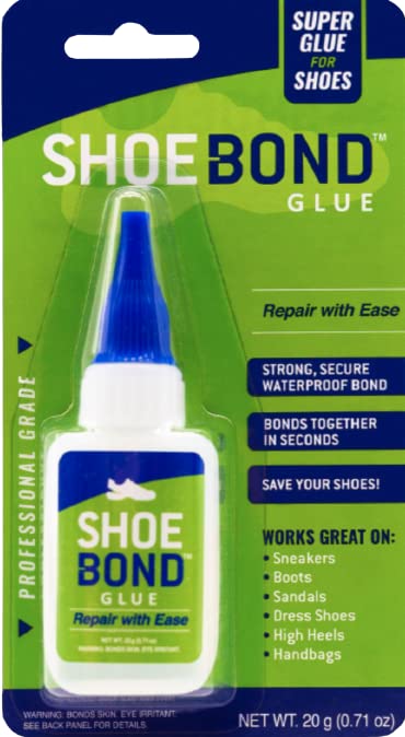 Shoe-Bond Shoe Glue - Professional Grade, Clear Sole Quick Dry Repair  Formula Works in Seconds Adhesive