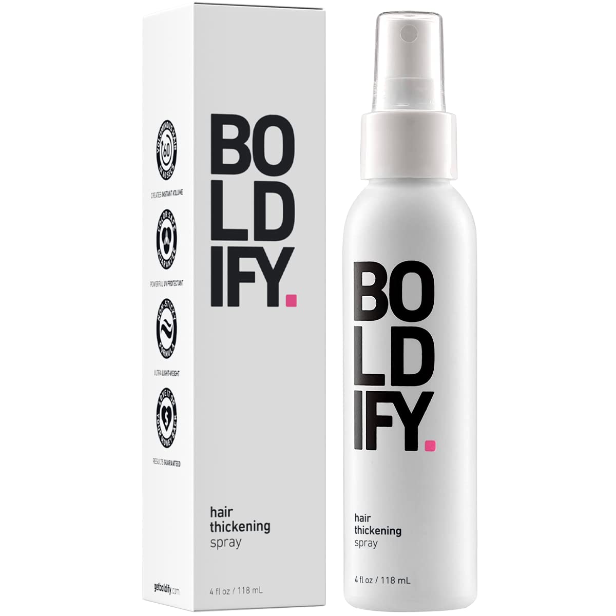BOLDIFY Hair Thickening Spray - Stylist Recommended Volumizing Hair  Products All Genders - Hair Volumizer Texture Spray for Hair Hair Spray  Women/Men Hair Thickening Products for Women & Men - 4oz Natural