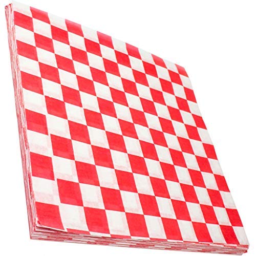 Avant Grub Deli Paper 300 Sheets. Turn Your Backyard Cookout Party into a  Classic Drive-In with Red & White Checkered Food Wrapping Papers.  Grease-Resistant 12x12 Sandwich Wrap Prevents Food Stains! Red White