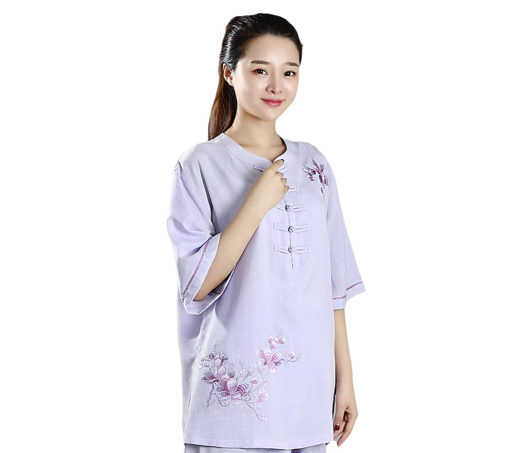 Women Yoga Clothes Sets Cotton Linen Meditation Clothing Kung Fu Uniforms  Tai Chi Wing Chun Suit Shirt Pants 2pcs Set Tracksuit