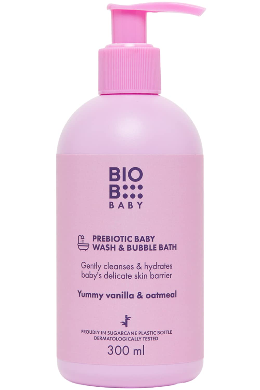 BioB Baby Body Wash and Bubble Bath with Prebiotics - Bath Bubbles for Kids  - Oatmeal Bath Baby Eczema Body Wash for Newborn and Toddler - Sensitive  Skin Foaming Soap for Baby