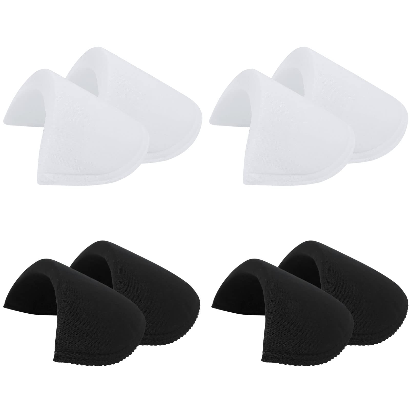 4 Pairs Covered Set-in Shoulder Pads Sewing Foam Pads Sponge