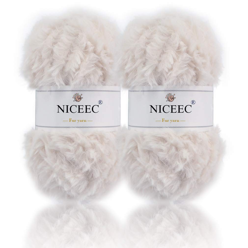  NICEEC 4 Skeins Fancy Loop Yarn Soft Soft Novelty Yarn