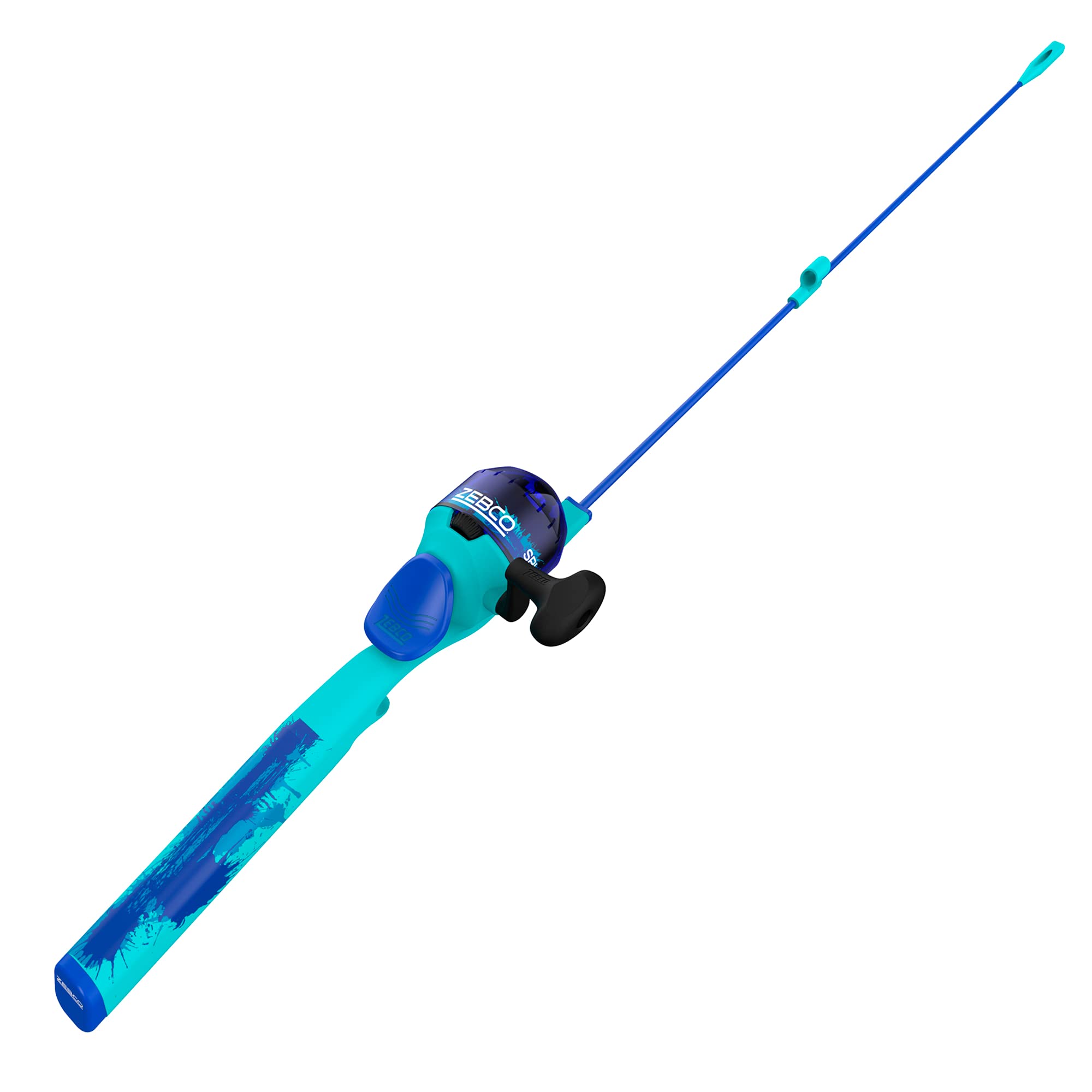 Zebco Splash Kids Spincast Reel and Fishing Rod Combo 29 Durable Floating  Fiberglass Rod with Tangle-Free Design Oversized Reel Handle Knob  Pre-Spooled with 6-Pound Zebco Fishing Line Blue