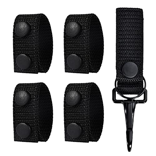  ZGJINLONG Duty Belt Keeper Stays Key Holders Nylon Double  Snaps for 2 Wide Security Police Belt Accessories : Sports & Outdoors