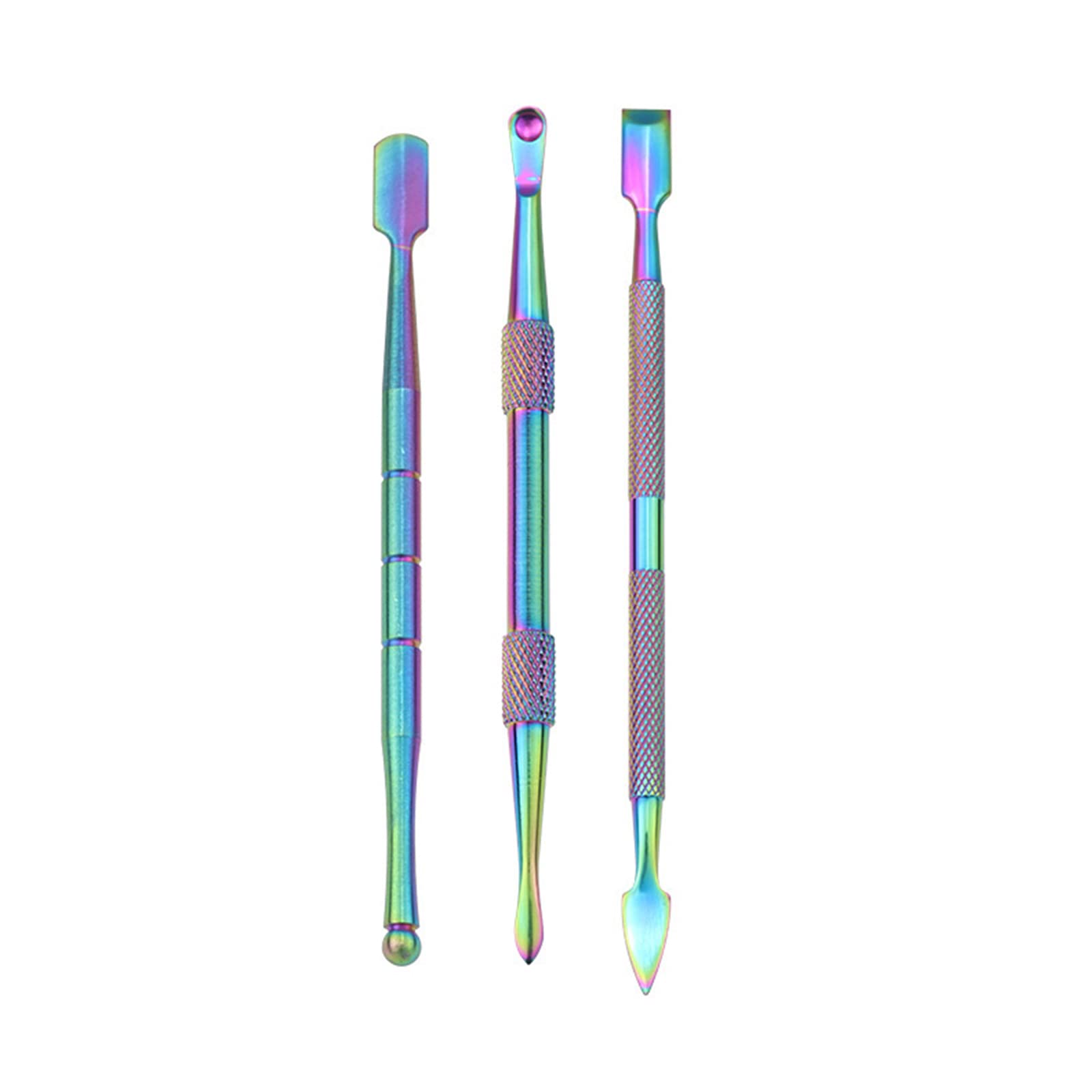 BLMHTWO 3 Pieces Wax Carving Tools, Rainbow Sculpting Tools DAB