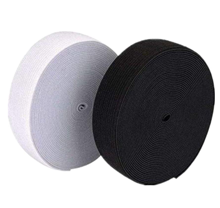 Magnoloran 2 Pack 10 Yard 1.5 Inch Wide Sewing Elastic Band Knit