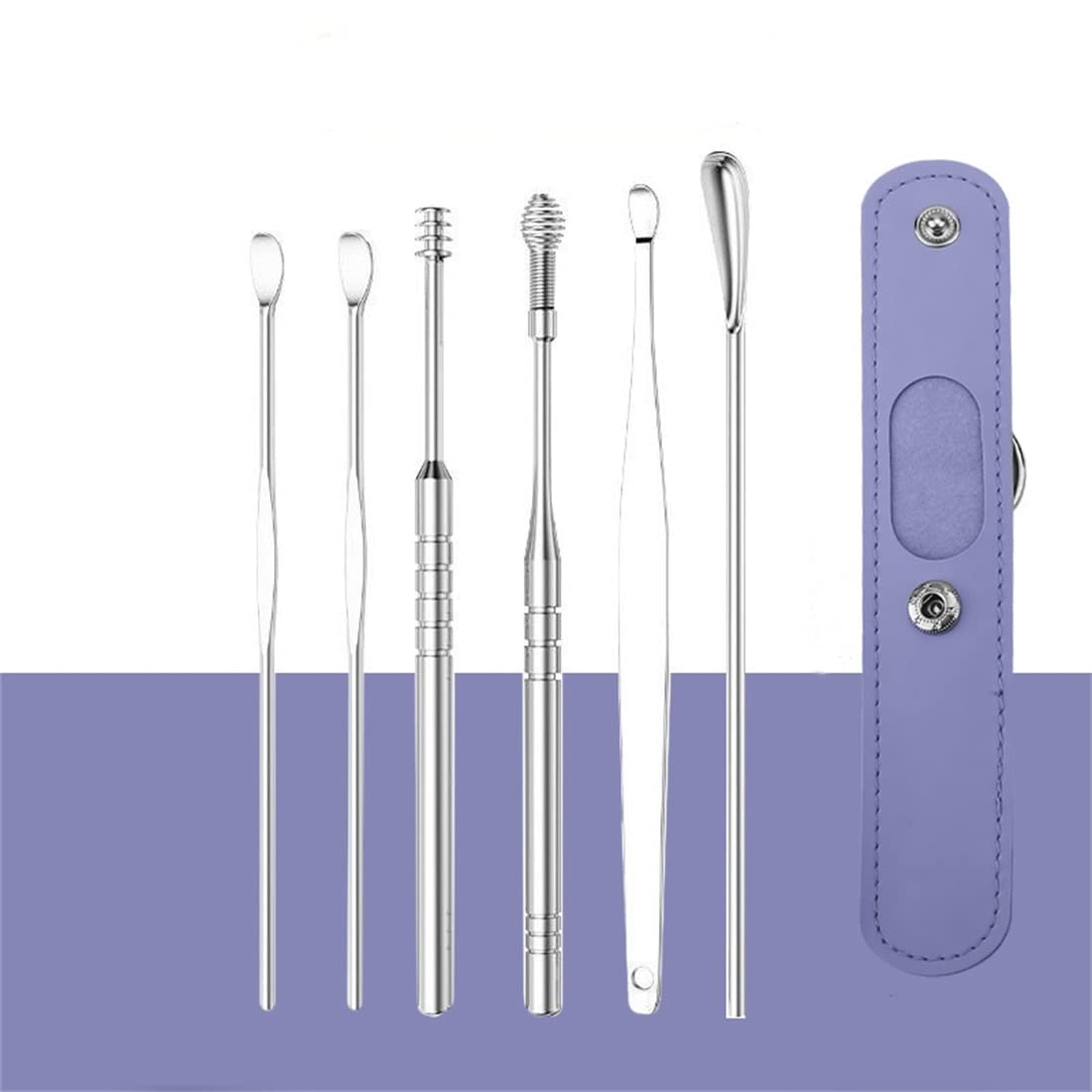 6 Pcs Ear Pick Earwax Removal Kit Innovative Spring Earwax Cleaner