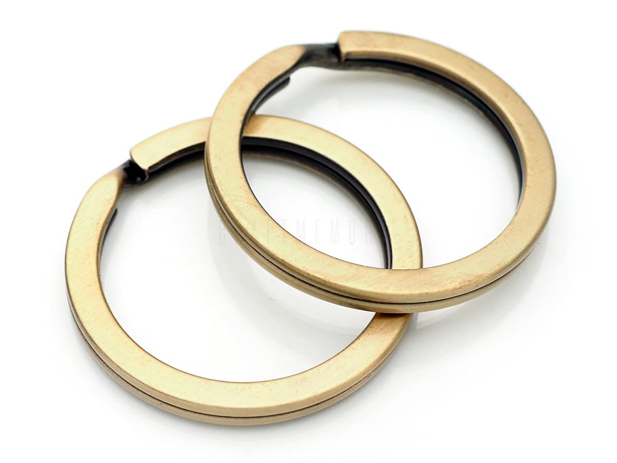 25mm Key Ring Split Ring Black Flat Surface Double Metal Loop Keychain  Holder | eBay