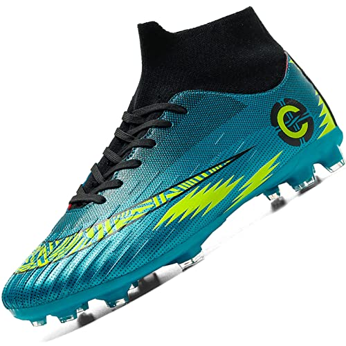 Men's High Ankle Soccer Cleats Youth High Top Turf Soccer Shoes